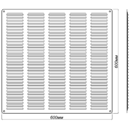 Решетки вентиляционная МВМ накладная 600х600мм